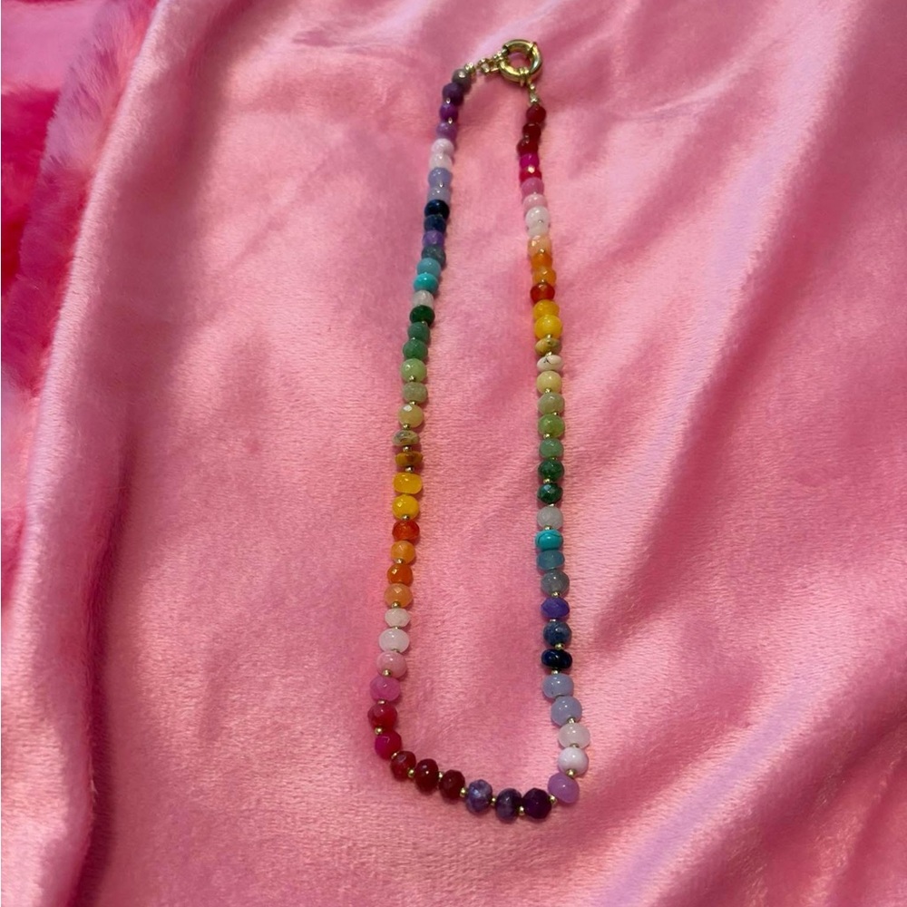 Rainbow Beaded Necklace